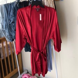 Victoria’s Secret silky red robe BNWT!!